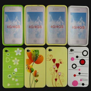 Newly listed 4Pcs New Great Soft Back Cover Case Skin for Iphone 4 4th 