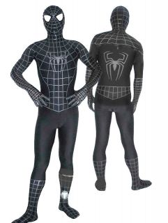 Black Suit Spiderman Hero Catsuit Costumes~Stock SizeS,M,L,XL,XXL
