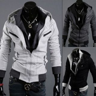 NEW Mens Slim Fit Sexy Top Designed Hoody Jacket Coat h767 3Color 