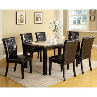 solid wood casual faux marble top dining table set more