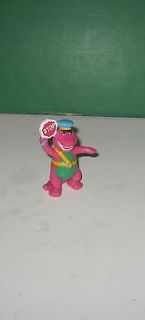 Barney Safety Officer Crossing Guard 2 1/2 PVC Figure   Cake Topper