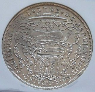 salzburg franz anton silver thaler 1723 ngc xf 