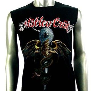 Sz M Motley Crue Sleeveless T Shirt Tank Top Punk Heavy Metal Rock Men 