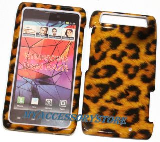 Verizon Motorola Droid Razr Razor Leopard Cheetah Design Hard Phone 