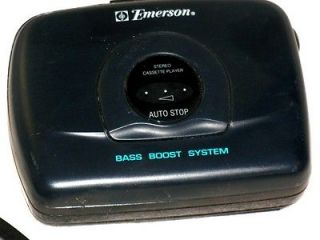 Nice Black EMERSON CASSETTE PLAYER AUTO STOP + Bass Boost +Nice case