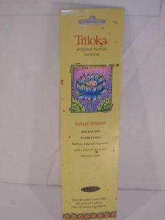 triloka herbal lotus moon incense sticks good scent time left
