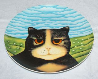   Big Cuddly Smiles Cat Decorative Plate Department Dept 56 Martin Leman