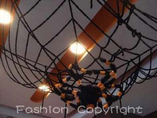 New huge Spider Web Halloween Decoration Party Gift 9.8ft/4.9ft Black 