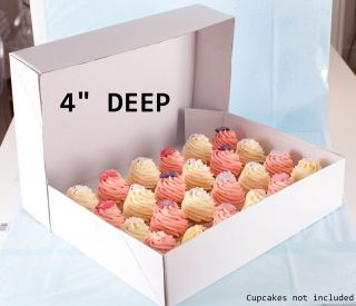 strong white cupcake box holds 24 cupcakes or muffins now