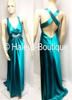 New Masquerade Size 5/6, 7/8 Green Satin Dress Gown Formal Juniors 