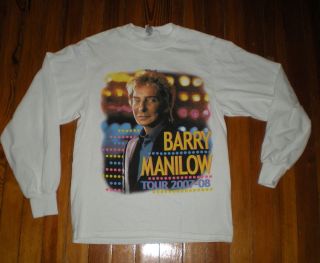 barry manilow 2007 2008 tour t shirt small mt 90