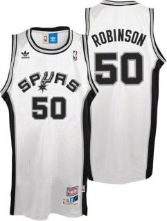 San Antonio Spurs David Robinson Swingman Throwback WHITE Jersey