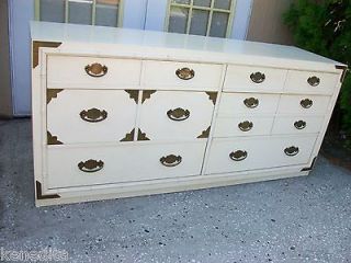Oriental Chippendale Faux Bamboo Thomasville Hollywood Regency Dresser 