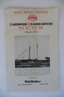 1931 White Brothers Hardwood San Franciscos 3rd Annual Pacific Coast 