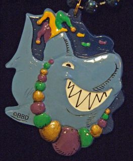 Mardi Gras Shark Mardi Gras New Orleans Necklace Party Beads Teeth 