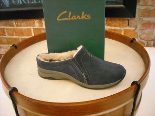 clarks jackaroo navy suede shearling mules new more options us