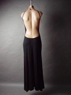   Backless Open Back Casual Lounge Jersey Long Maxi fp Dress M