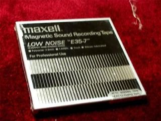 Maxell Low Noise/Wide Dynamic 1800 ft   1/4 E35 7 Reel to Reel Tape 