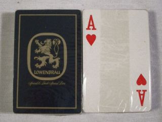 vintage lowenbrau blue playing cards sealed mint 