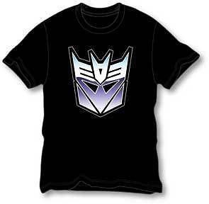 Shirt Tee TRANSFORMER NEW Decepticon Logo (MEN/Adult) Black Licensed 