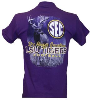 lsu tigers gametime purple unisex shortsleeve t shirt