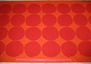 Marimekko Kivet Pattern Fabric Polka Dot Orange 36 x 56 (up to 14.5 