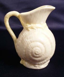 BELLEEK PITCHER SHELL PATTERN with GREEN MARK very DELICATE