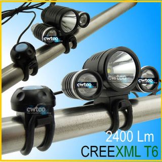 2400 Lumens CREE XM L T6 LED +2x XPE R2 LED Bike Bicycle Light