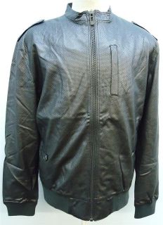 Dorsia Mens Markus Perforated Jacket in Silver Size 2XL NWD