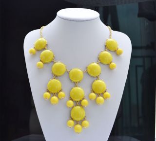 2013 New Jewelry Yellow Bubble Bib Statement Necklace RV$150