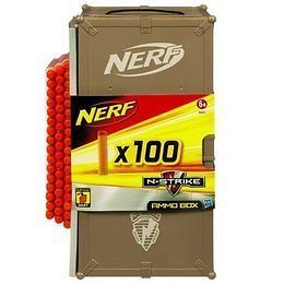 Nerf AMMO BOX & 100 Darts N STRIKE Holds Over 300 CLIP SYSTEM DARTS 