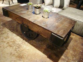 Warehouse Cart Restoration Cocktail Table Industrial Mercantile 