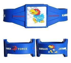 NEW Kansas Jayhawks Ionic Bracelet Balance 8 Power Force Hologram 