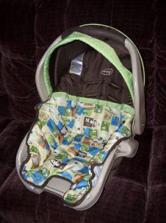 Evenflo Car Seat COVER & CANOPY   ZOO pattern Brown/Green