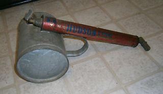 Vintage Hudson 2 Spray Insect Hand Pump Spray / Sprayer Metal Wood 