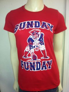 Sunday Funday New England Patriots Ladies Shirt Funny Football Tee NFL 