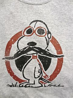 snoopy wwi flying ace pilot t shirt large silk screened