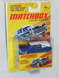Matchbox 2011 Lesney Edition 63 Cadillac Hearse   Blue & White Pearly 