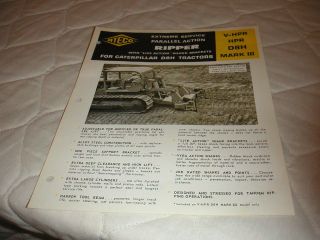 1968 ATECO RIPPER FOR CATERPILLAR D8H TRACTORS SALE BROCHURE