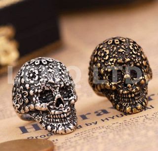 New Fashion Exaggeration Deaths Head Ring Rings Best Gift #101