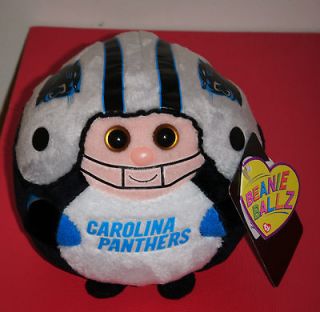 Ty CAROLINA PANTHERS 5 NFL Licensed Beanie Baby Ballz ~ MINT TAGS 