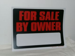 for sale by owner signs 12 x 16 time
