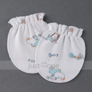 Pair Soft Cotton Infant Baby Kids Unisex Anti scratch Handguard 