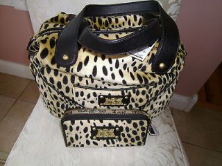 NWT cheetah leopard satchel BAG JUICY COUTURE YHRU0006 &matching 