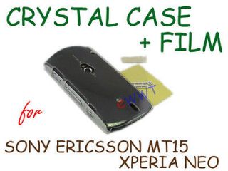 Crystal Clear Cover Hard Case +Film for Sony Ericsson Xperia Neo V 