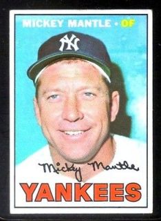 1967 topps 150 mickey mantle new york yankees vg time