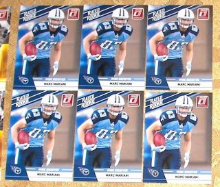 marc mariani titans 6 card lot 2010 donruss rated rc