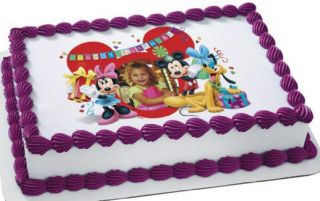 disney mickey mouse friends edible personalized cake topper image time