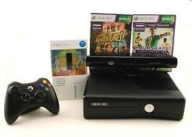 Microsoft Xbox 360 4GB Kinect Game System w/ Two Games & Fitbit 