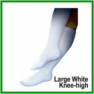 WOW Jobst Knee High SENSIFOOT DIABETIC SUPPORT SOCKS, Large White L 